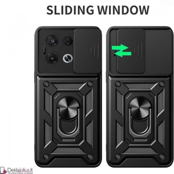 5in1 smūgiams atsparus dėklas su žiedu ir kameros apsauga (Xiaomi Poco X6 Pro 5G)
